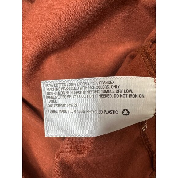 Isabel Maternity Rust Brown White Polka Dot Ruched Dress Midi L Summer Beach - Picture 5 of 7